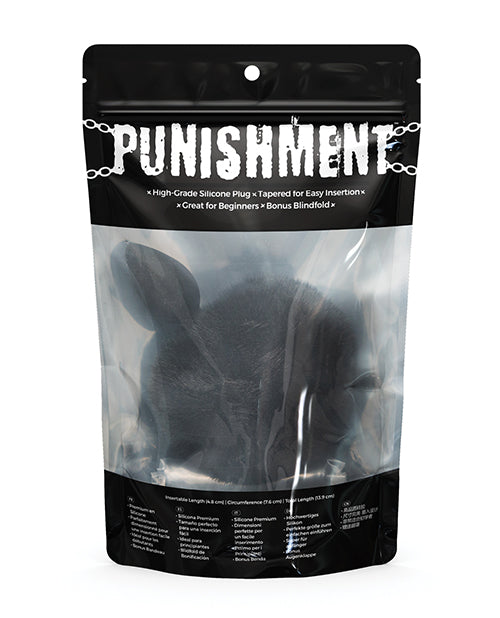 Punishment Punishment Bunny Tail Butt Plug - Black - Image 2
