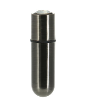 Power Bullet First Class Mini Rechargeable Bullet w/Crystal - 9 Functions Gun Metal - Image 3