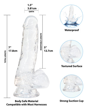 Crystal Addiction Crystal Addiction 7" Dong - Clear - Image 4