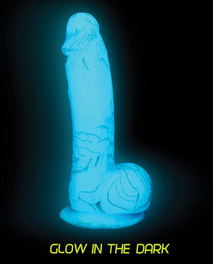 Addiction Addiction Luke Glow in the Dark 7.5" Dildo - Blue - Image 5