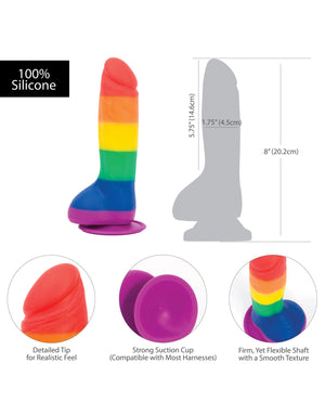 Addiction Addiction Justin 8" Dildo - Rainbow - Image 3