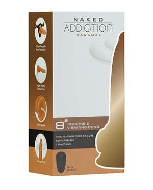 Naked Addiction Naked Addiction 8" Dual Density Silicone Dildo - Caramel - Image 5