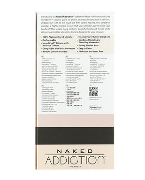 Naked Addiction Naked Addiction The Freak 7.5" Rotating &amp; Thrusting Vibrating Dong - Ivory - Image 2