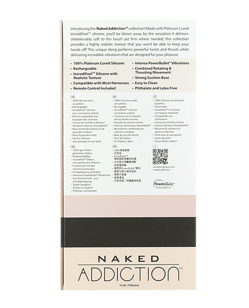 Naked Addiction Naked Addiction The Freak 7.5" Rotating &amp; Thrusting Vibrating Dong - Ivory - Image 2