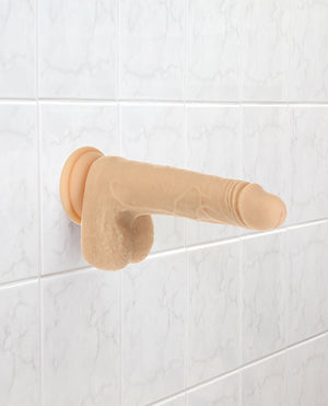 Naked Addiction Naked Addiction The Freak 7.5" Rotating &amp; Thrusting Vibrating Dong - Ivory - Image 4