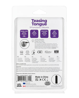 Power Bullet Teasing Tongue - 9 Functions Purple - Image 2