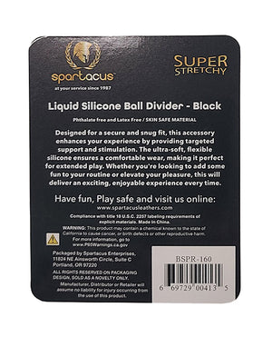 Spartacus Liquid Silicone Ball Divider - Black