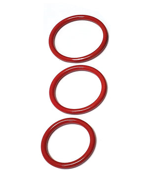 Spartacus Spartacus Seamless Stainless Steel C-Ring - Red Pack of 3 - Image 2
