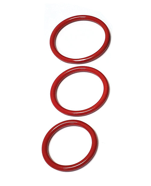 Spartacus Spartacus Seamless Stainless Steel C-Ring - Red Pack of 3 - Image 2