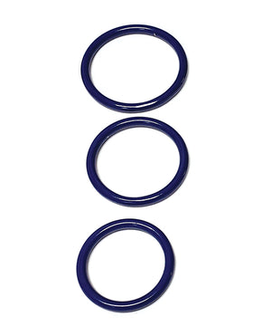 Spartacus Spartacus Seamless Stainless Steel C-Ring - Blue Pack of 3 - Image 2