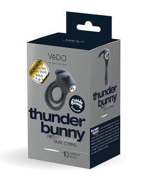 VeDO VeDO Thunder Bunny Rechargeable Dual Ring - Black Pearl - Image 2