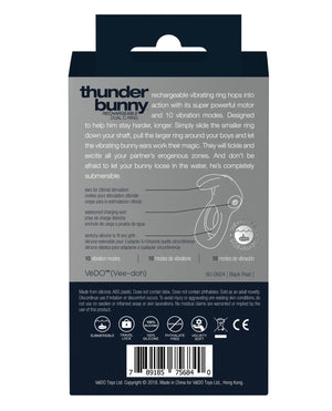 VeDO VeDO Thunder Bunny Rechargeable Dual Ring - Black Pearl