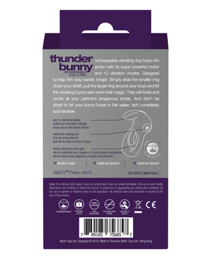 VeDO VeDO Thunder Bunny Rechargeable Dual Ring - Perfectly Purple - Image 4