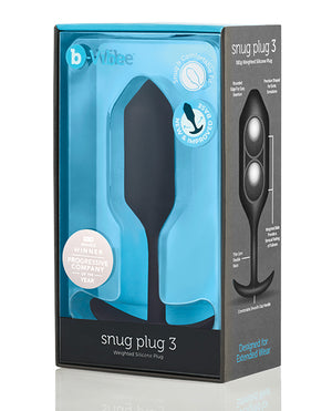 b-vibe b-Vibe Weighted Snug Plug 3 - 180 g Black - Image 2