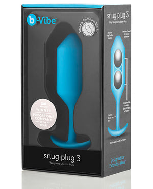 b-vibe b-Vibe Weighted Snug Plug 3 - 180 g Teal - Image 3