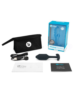 b-vibe b-Vibe Vibrating Weighted Snug Plug M - 112 g Black - Image 5