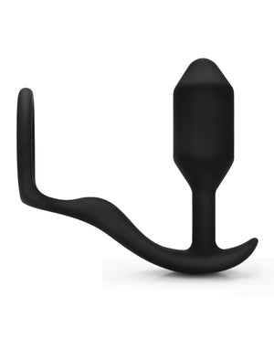 b-vibe b-Vibe Snug &amp; Tug Weighted Silicone &amp; Penis Ring - 128 g Black