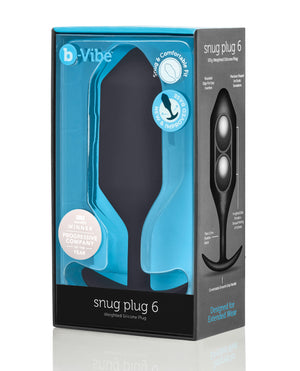 b-vibe b-Vibe Weighted Snug Plug 6 - 515 g Black - Image 4