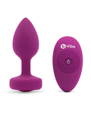 b-vibe b-Vibe Remote Control Vibrating Jewel Plug (S/M) - Fuchsia - Image 3