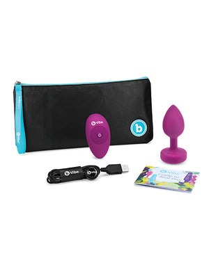 b-vibe b-Vibe Remote Control Vibrating Jewel Plug (S/M) - Fuchsia - Image 5