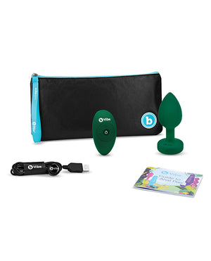 b-vibe b-Vibe Remote Control Vibrating Jewel Plug (M/L) - Emerald Green - Image 5