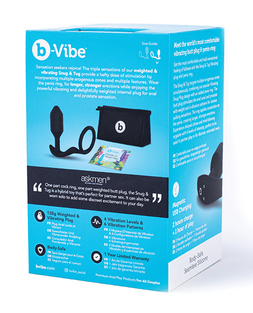 b-vibe b-Vibe Vibrating Snug &amp; Tug Medium - Black - Image 2