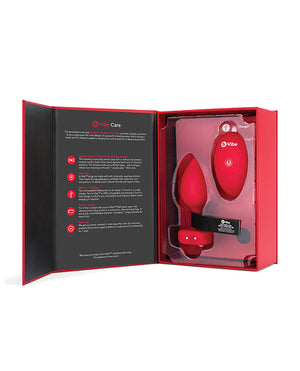 b-vibe b-Vibe Vibrating Heart Plug M/L - Red - Image 2