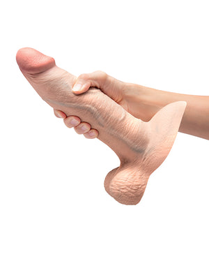 b-Vibe Slipskin 9" Girthy - Cream - Image 5