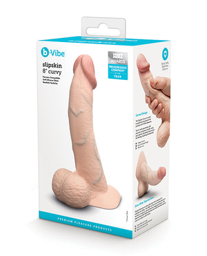 b-Vibe Slipskin 8" Curvy - Cream
