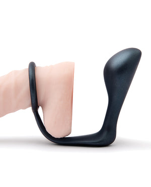 b-vibe b-Vibe Butties Ringer Cock Ring &amp; Prostate Plug - Black - Image 5