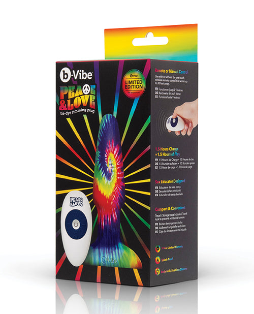 b-vibe b-Vibe Peace &amp; Love Tie-Dye Rimming Plug - Special Edition