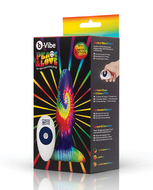 b-vibe b-Vibe Peace &amp; Love Tie-Dye Rimming Plug - Special Edition