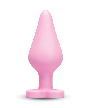 B-Mine Butties - Silicone Butt Plug with Heart Base - Pink
