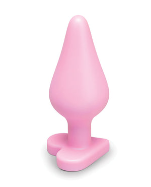 B-Mine Butties - Silicone Butt Plug with Heart Base - Pink