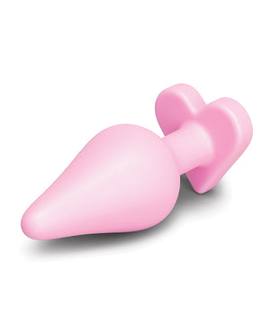 B-Mine Butties - Silicone Butt Plug with Heart Base - Pink