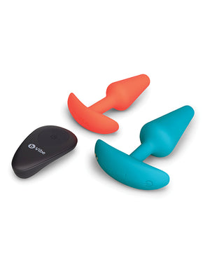 b-vibe Anal Training Bundle 2-Piece Set Includes Beginner Plug &amp; Rechargeable Vibrating Plug w/Remote - Image 3