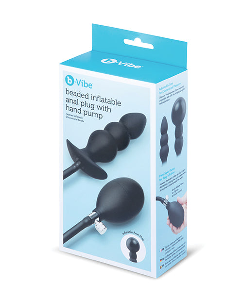 b-vibe b-Vibe Beaded Inflatable Anal Plug w/Hand Pump - Image 2