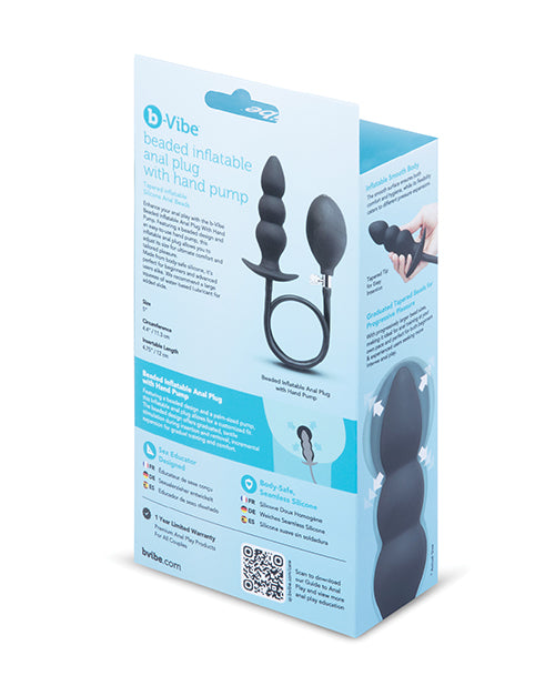 b-vibe b-Vibe Beaded Inflatable Anal Plug w/Hand Pump