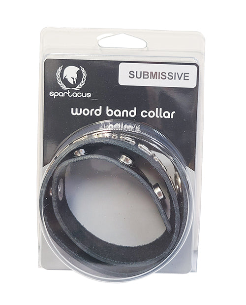 Spartacus Spartacus SUBMISSIVE Leather Collar - Black