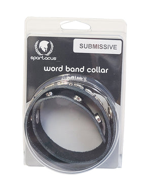 Spartacus Spartacus SUBMISSIVE Leather Collar - Black
