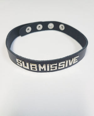 Spartacus Spartacus SUBMISSIVE Leather Collar - Black - Image 2