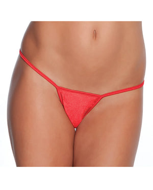 Coquette Low Rise Lycra G-String Red XL
