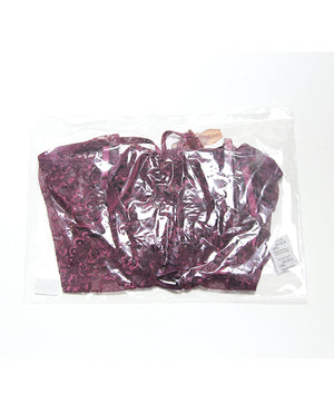 Scallop Stretch Lace Teddy w/Underwire Cups - Mauve Plum O/S - Image 4