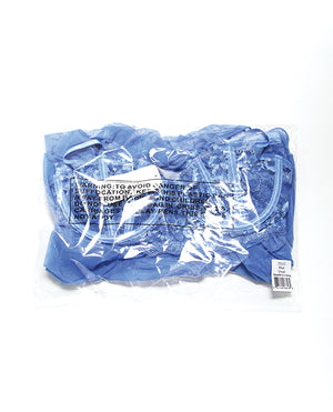 Floral Lace and Mesh Babydoll w/Underwire Cups & High-Waist Thong 2 pc Set - Blue 3X/4X - Image 5