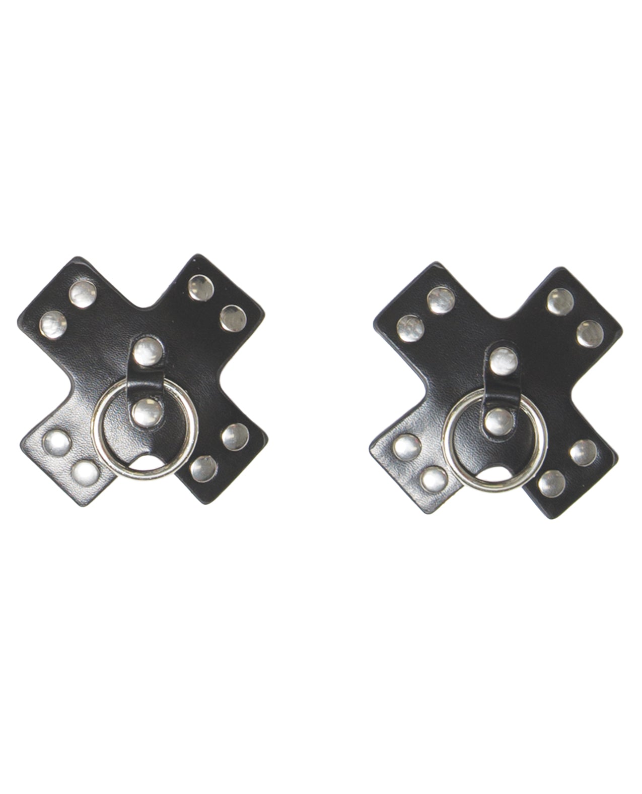Coquette Studded Cross Reusable Pasties - Black O/S