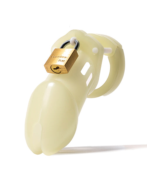 CB-6000 CB-6000 3 1/4" Cock Cage &amp; Lock Set - Glow in the Dark
