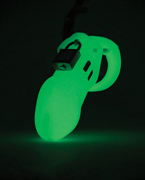CB-6000 CB-6000 3 1/4" Cock Cage &amp; Lock Set - Glow in the Dark - Image 2