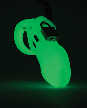 CB-6000 CB-6000 3 1/4" Cock Cage &amp; Lock Set - Glow in the Dark - Image 3