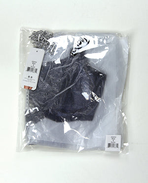 Darque Darque Midnight Wet Look &amp; Lace Underwire Bra &amp; Thong - 2 pc Set Blue LG - Image 3