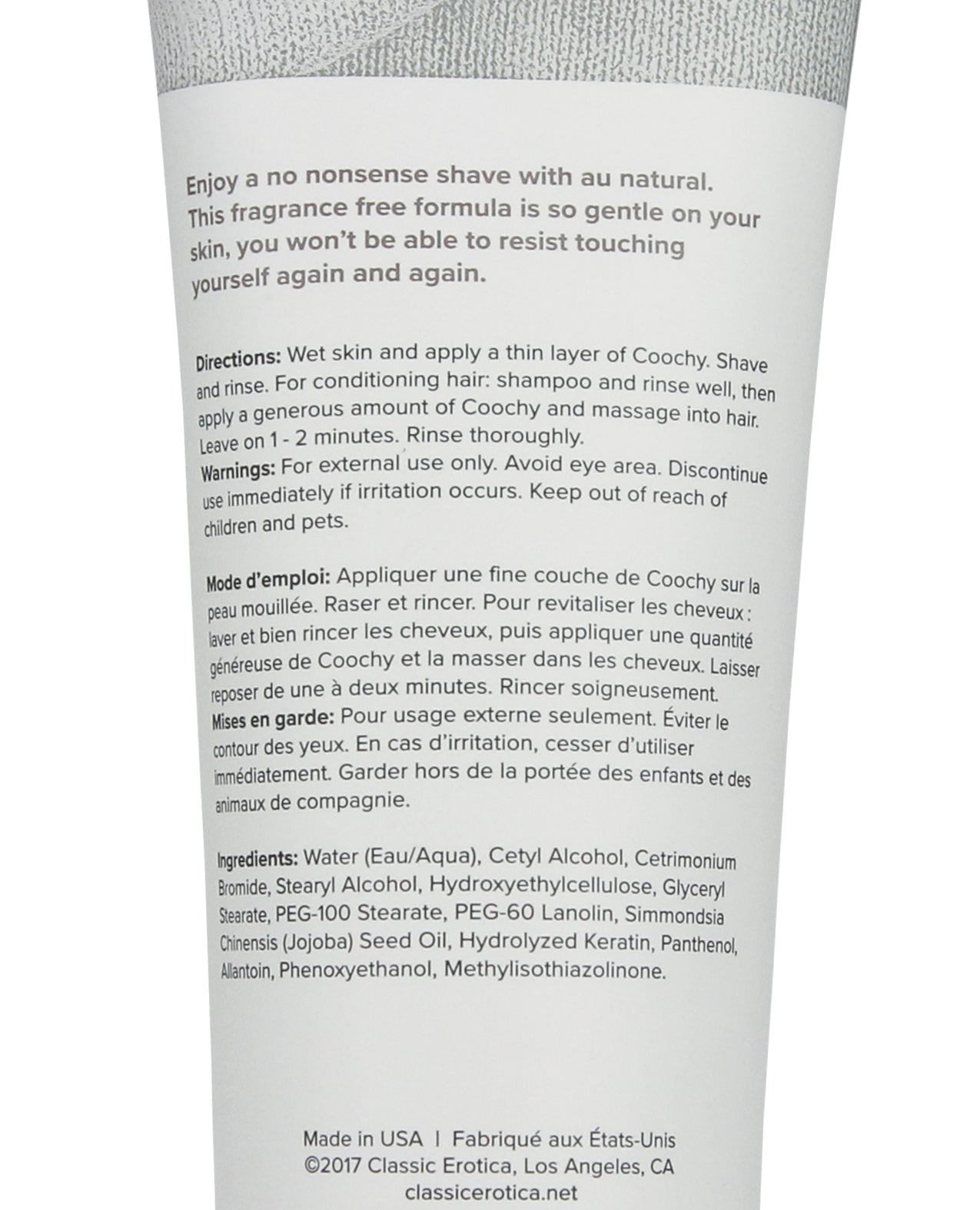 Coochy COOCHY Shave Cream - 7.2 oz Au Natural